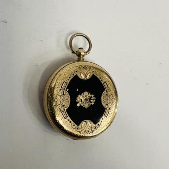 Pocket Watch - enamel, gold - 1890