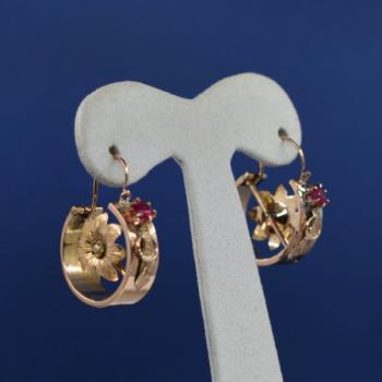 Gold biedermeier earrings