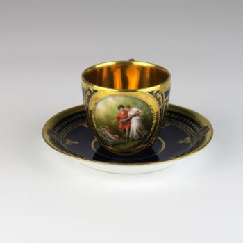 Cup and Saucer - porcelain, cobalt - 1910