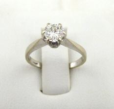 Ladies' Gold Ring - white gold, diamond - 1960