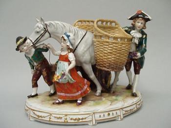 Porcelain Group of Figures - white porcelain - Wien - 1890