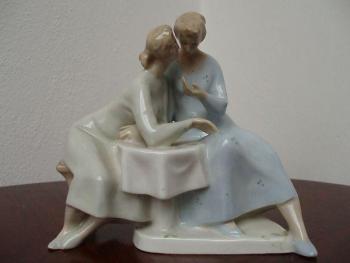 Porcelain Group of Figures - DUX - 1950