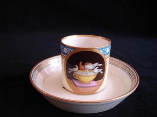Cup and Saucer - white porcelain - 1810