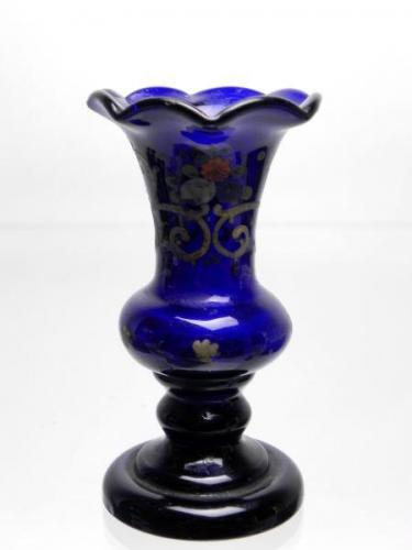 Glass Vase - blue glass - 1840