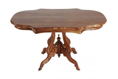 Dining Table - solid wood, walnut veneer - 1890