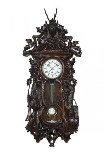 Clock - wood, enamel - 1890