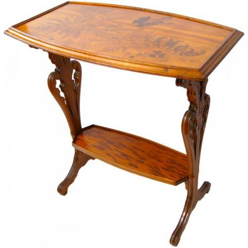 Small Table - wood, veneer - Gallé - 1900