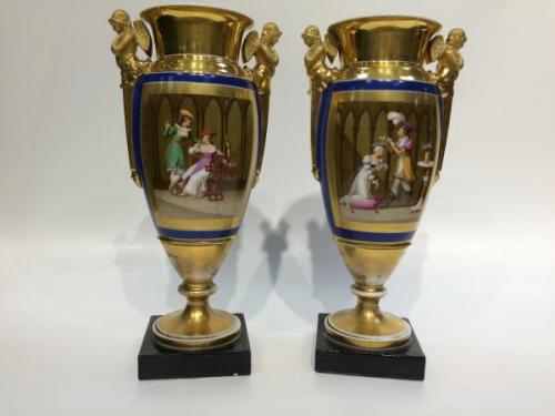 Pair of Porcelain Vases - white porcelain - Sévres - 1820