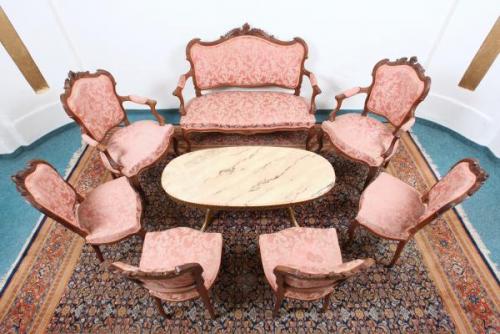 Dining Table and Chairs - wood, solid wood - 1880