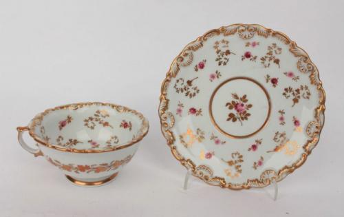 Cup and Saucer - white porcelain - Loket Bohemia - 1836
