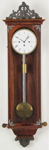 Wall Timepiece - tin, mahogany veneer - Ludwig Hainz in Prag No. 48 - 1830