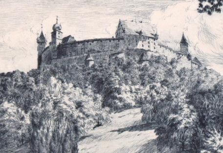 View of castle with fortification