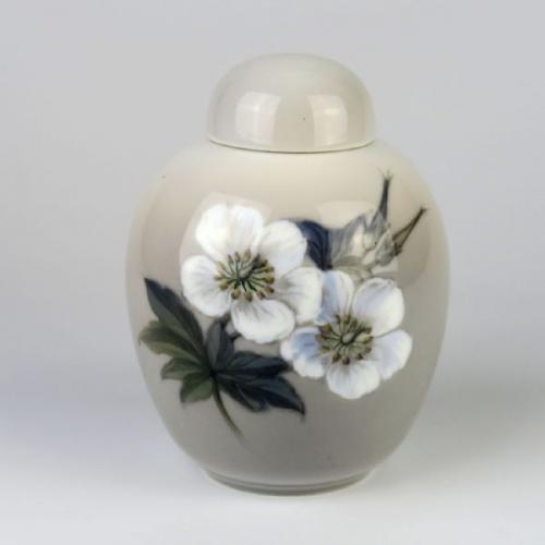 Porcelain Vase with Lid - white porcelain - 1960