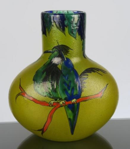 Vase - clear glass, layered glass - Leune, Paris - 1925