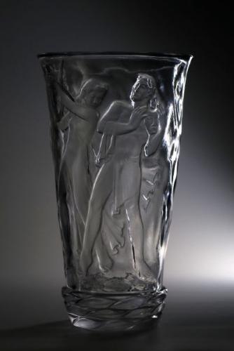 Vase - clear glass - 1950