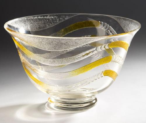 Glass Bowl - clear glass - JUNA ZDENÌK (1897 - 1975) - 1930