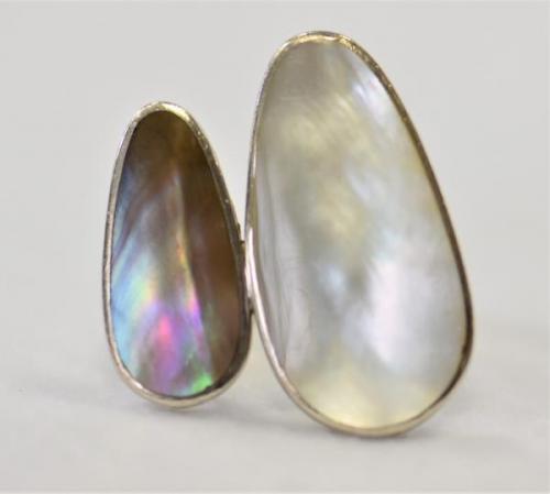 Silver Ring - pearl, silver - 1960