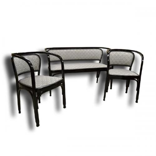 Sofa Set - bent beech, French polish - design Gustav Siegel (1880 - 1970) - 1900