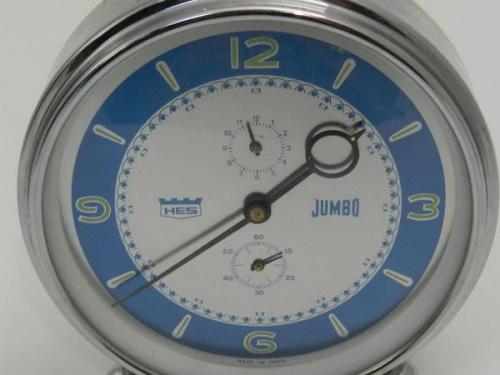 Alarm Clock - chrome, glass - Hes Jumbo - 1970