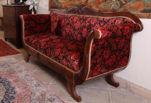 Sofa - solid wood, mahogany veneer - 1830