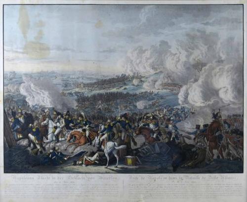 Napoleon Flucht in der Schlacht von Waterloo 1815