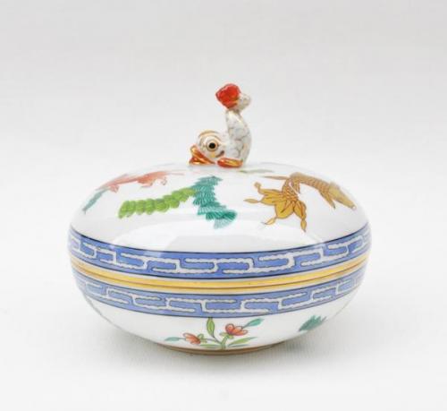 Round Box - glazed porcelain, painted porcelain - Herend - 1950
