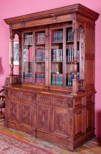 Bookcase - solid oak - 1890