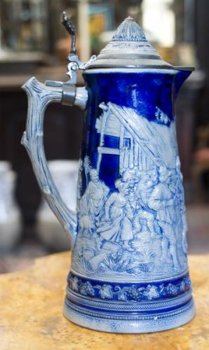 Beer Mug - tin, ceramics - 1900