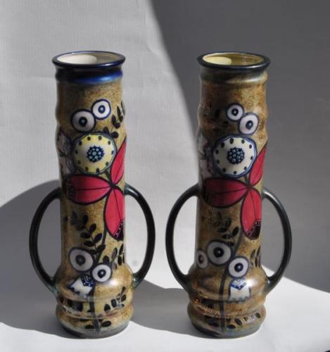 Pair of Vases - glazed stoneware - Amphora - 1915
