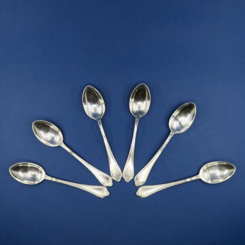Set of 6 silver teaspoons
