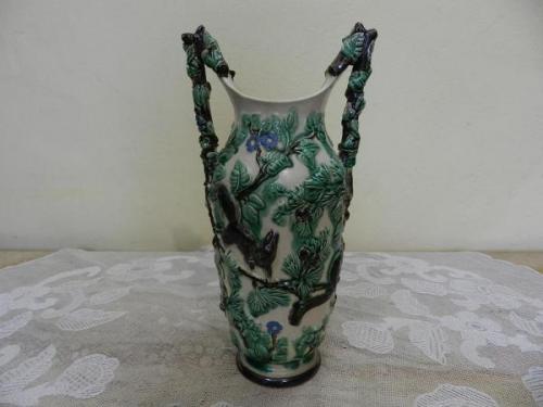 Vase - ceramics, majolica - 1900