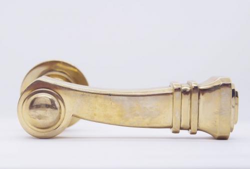 Door handle, polished brass