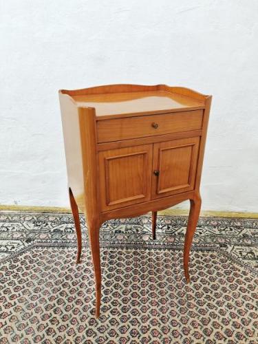 Bedside Table - solid wood, cherry wood - 1950
