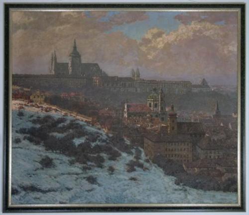 View of Hradcany - canvas - Josef Písecký - 1930