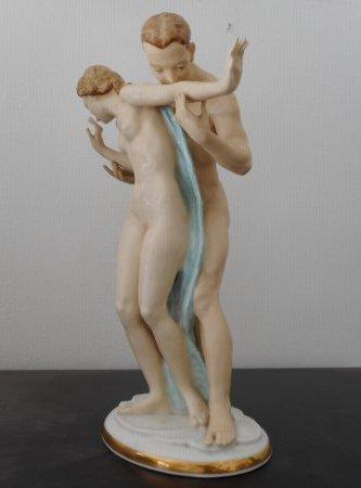 Porcelain Group of Figures - painted porcelain - Selb,Huttenereucher - 1935