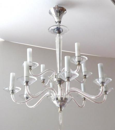 Crystal cut glass chandelier