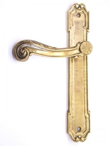 Entrance door handle, brass