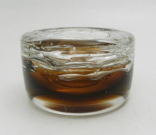 Glass Bowl - glass, metallurgical glass - František Vízner / Škrdlovice - 1960
