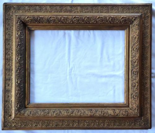 Gilded frame with fine embossed ornament