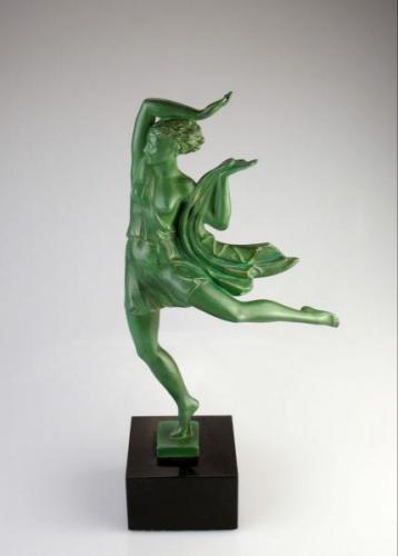 Dancer - patinated metal - Fayral - 1930