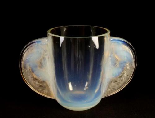 Vase - opal glass, pressed glass - VERLUX PARIS, Francie - 1930