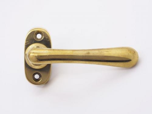 Window handle, yellow brass