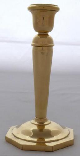 Polished brass candlestick