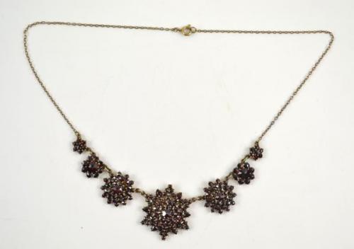 Czech Garnet Necklace - 1930
