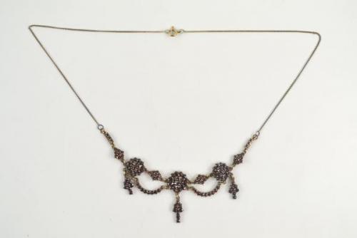 Czech Garnet Necklace - 1930