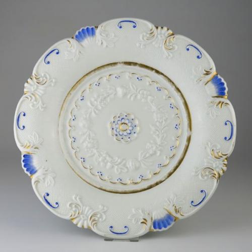 Decorative Plate - white porcelain - 1830