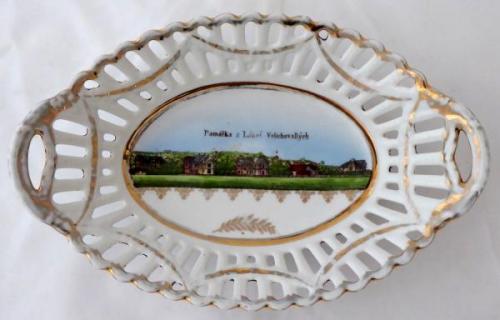Porcelain small basket - Spa Velichovky