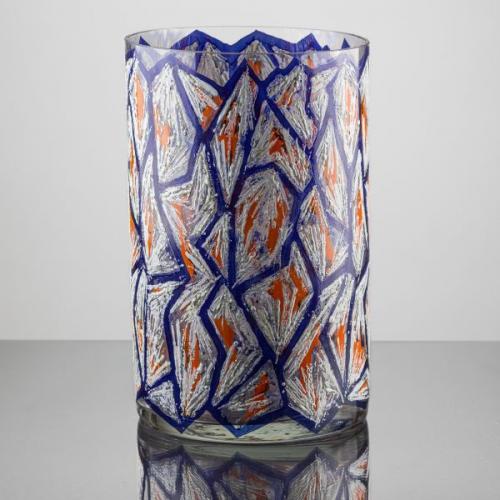 Glass vase, Bohemia 1980