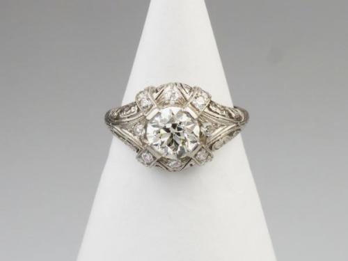 Platinum Ring - platinum, diamond - 1935