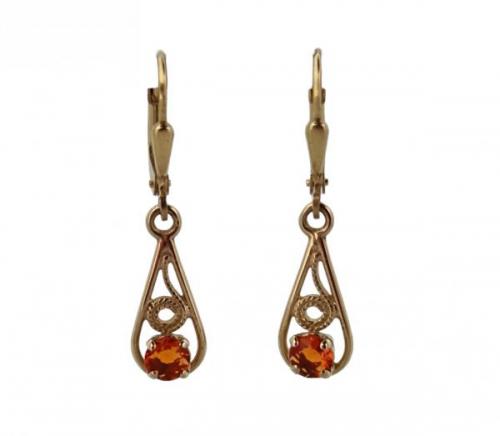 Gold Earrings - gold, opal - 1930